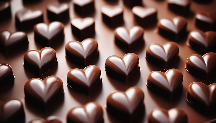 JPG 편집이미지 발렌타인데이 사람없음 갈색 초콜릿 하트 편집실사 AI포토 AI콘텐츠 모양 컬러 데이이벤트 디저트 CG 파일형식