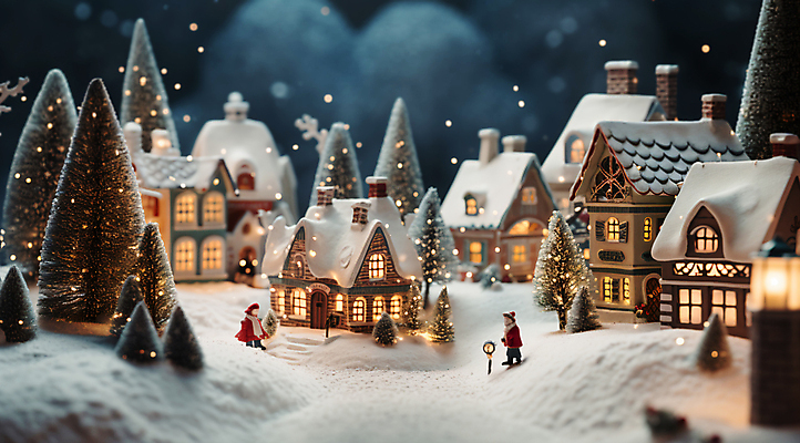 JPG 나무 편집이미지 겨울 주택 풍경 사람없음 빛 마을 미니어처 눈내림 진저쿠키 편집실사 AI포토 AI콘텐츠 식물 계절 눈_날씨 건물 모형 쿠키 CG 파일형식