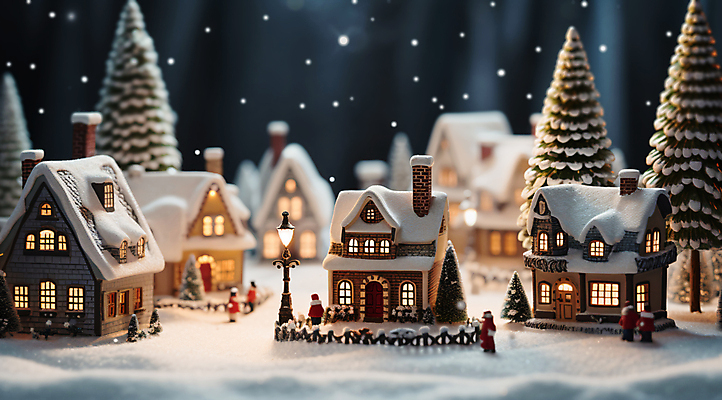 JPG 나무 편집이미지 겨울 가로등 주택 풍경 사람없음 빛 마을 미니어처 눈내림 진저쿠키 편집실사 AI포토 AI콘텐츠 식물 계절 공공시설 눈_날씨 건물 모형 쿠키 CG 파일형식