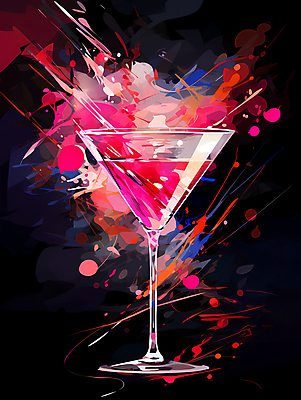 JPG 편집이미지 분홍색 사람없음 칵테일 화려 칵테일잔 이미지편집 편집실사 컬러 컨셉 술잔 주류 CG 파일형식