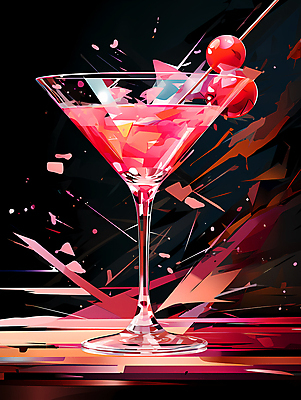 JPG 편집이미지 분홍색 사람없음 칵테일 화려 칵테일잔 이미지편집 편집실사 컬러 컨셉 술잔 주류 CG 파일형식