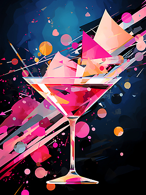 JPG 편집이미지 분홍색 사람없음 칵테일 화려 칵테일잔 이미지편집 편집실사 컬러 컨셉 술잔 주류 CG 파일형식