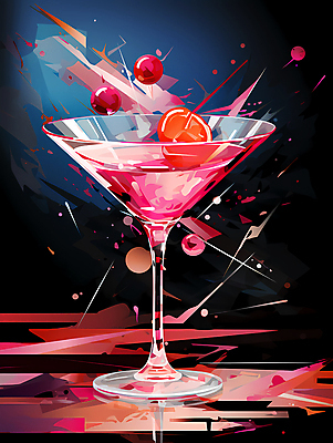 JPG 편집이미지 분홍색 사람없음 칵테일 화려 칵테일잔 이미지편집 편집실사 컬러 컨셉 술잔 주류 CG 파일형식