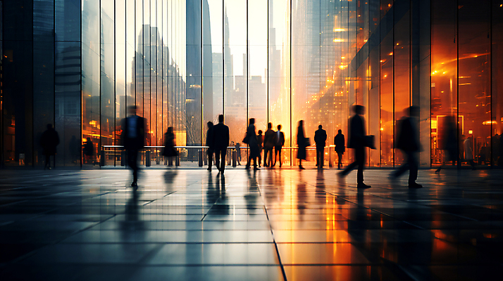 JPG 편집이미지 실루엣 산업 비즈니스 거리 사람 여러명 성인 건물 걷기 도시 디지털합성 출근 장노출 성인만 편집실사 AI인물포토 AI콘텐츠 건축물 다수 모션 촬영기법 CG 출퇴근 파일형식 AI포토