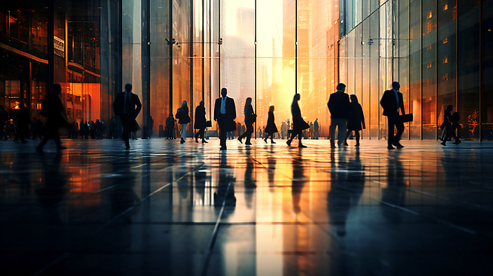 JPG 편집이미지 실루엣 산업 비즈니스 거리 사람 여러명 성인 건물 걷기 도시 디지털합성 출근 장노출 성인만 편집실사 AI인물포토 AI콘텐츠 건축물 다수 모션 촬영기법 CG 출퇴근 파일형식 AI포토