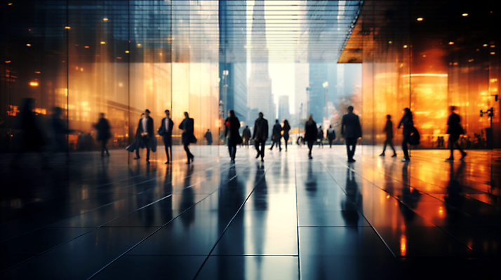 JPG 편집이미지 실루엣 산업 비즈니스 거리 사람 여러명 성인 건물 걷기 도시 디지털합성 출근 장노출 성인만 편집실사 AI인물포토 AI콘텐츠 건축물 다수 모션 촬영기법 CG 출퇴근 파일형식 AI포토