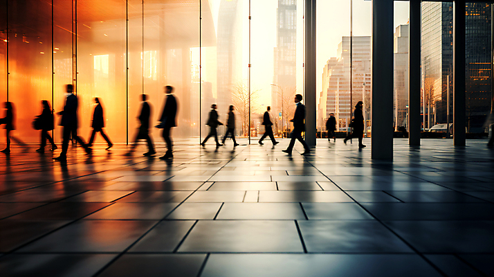 JPG 편집이미지 실루엣 산업 비즈니스 거리 사람 여러명 성인 건물 걷기 도시 디지털합성 출근 장노출 성인만 편집실사 AI인물포토 AI콘텐츠 건축물 다수 모션 촬영기법 CG 출퇴근 파일형식 AI포토