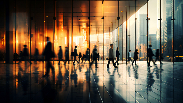 JPG 편집이미지 실루엣 산업 비즈니스 거리 사람 여러명 성인 건물 걷기 도시 디지털합성 출근 장노출 성인만 편집실사 AI인물포토 AI콘텐츠 건축물 다수 모션 촬영기법 CG 출퇴근 파일형식 AI포토