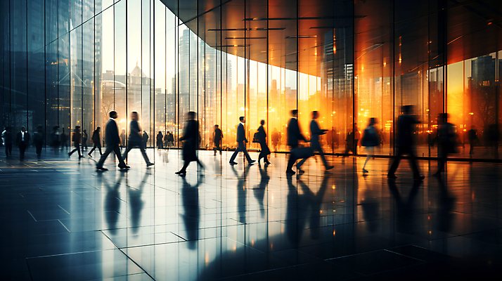 JPG 편집이미지 실루엣 산업 비즈니스 거리 사람 여러명 성인 건물 걷기 도시 디지털합성 출근 장노출 성인만 편집실사 AI인물포토 AI콘텐츠 건축물 다수 모션 촬영기법 CG 출퇴근 파일형식 AI포토