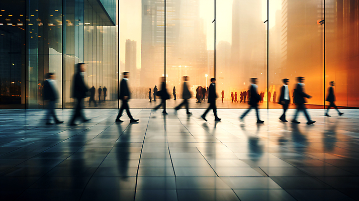 JPG 편집이미지 실루엣 산업 비즈니스 거리 사람 여러명 성인 건물 걷기 도시 디지털합성 출근 장노출 성인만 편집실사 AI인물포토 AI콘텐츠 건축물 다수 모션 촬영기법 CG 출퇴근 파일형식 AI포토