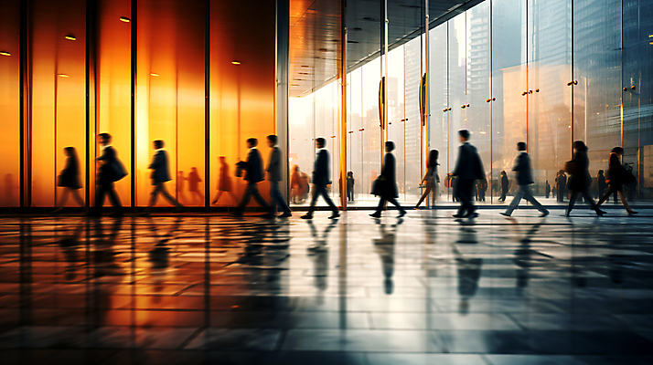 JPG 편집이미지 실루엣 산업 비즈니스 거리 사람 여러명 성인 건물 걷기 도시 디지털합성 출근 장노출 성인만 편집실사 AI인물포토 AI콘텐츠 건축물 다수 모션 촬영기법 CG 출퇴근 파일형식 AI포토