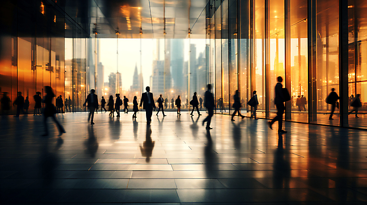 JPG 편집이미지 실루엣 산업 비즈니스 거리 사람 여러명 성인 건물 걷기 도시 디지털합성 출근 장노출 성인만 편집실사 AI인물포토 AI콘텐츠 건축물 다수 모션 촬영기법 CG 출퇴근 파일형식 AI포토