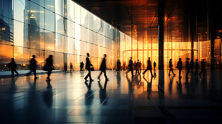 JPG 편집이미지 실루엣 산업 비즈니스 거리 사람 여러명 성인 건물 걷기 도시 디지털합성 출근 장노출 성인만 편집실사 AI인물포토 AI콘텐츠 건축물 다수 모션 촬영기법 CG 출퇴근 파일형식 AI포토