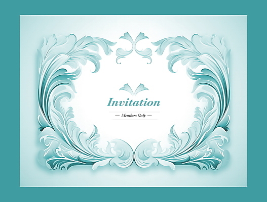 PSD 편집이미지 프레임 사람없음 장식 디지털합성 초대장 민트색 편집소스 아르누보 이미지편집 카드프레임 컬러 카드_감사 미술 파일형식