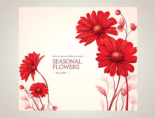 PSD 편집이미지 꽃 프레임 사람없음 빨간색 가을 디지털합성 편집소스 이미지편집 식물 계절 컬러 파일형식