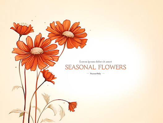 PSD 편집이미지 꽃 사람없음 주황색 가을 디지털합성 편집소스 이미지편집 식물 계절 컬러 파일형식