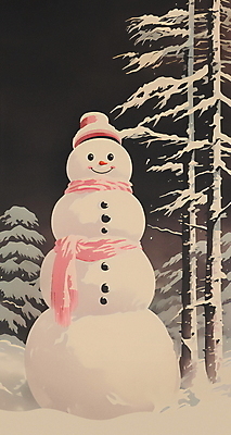 JPG 나무 설경 겨울 일러스트 눈사람 풍경 사람없음 눈 빈티지 복고 눈덮임 국내일러스트 AI일러스트 AI콘텐츠 자연요소 식물 계절 컨셉 날씨 파일형식