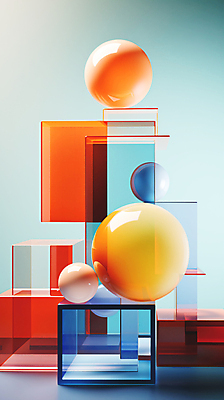 JPG 편집이미지 백그라운드 추상 사람없음 파란색 3D 사각형 주황색 원형 디지털합성 입체도형 편집3D AI컴퓨터그래픽 AI콘텐츠 도형 컬러 무늬 입체 파일형식