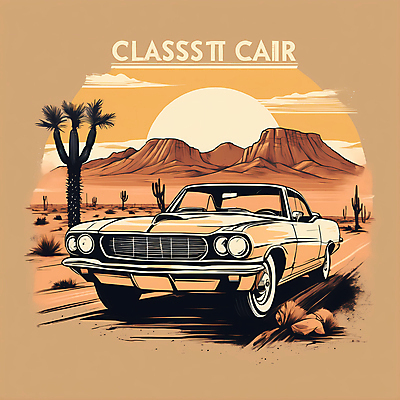 JPG 도로 교통수단 일러스트 자동차 산 사람없음 야자수 태양 사막 빈티지 디지털합성 빈티지배경 서부 국내일러스트 AI일러스트 AI콘텐츠 자연요소 나무 길 육상교통 백그라운드 교통 컨셉 교통시설 파일형식