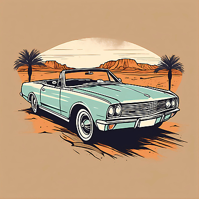 JPG 도로 교통수단 일러스트 자동차 산 사람없음 사막 빈티지 디지털합성 빈티지배경 서부 국내일러스트 AI일러스트 AI콘텐츠 길 육상교통 백그라운드 교통 컨셉 교통시설 파일형식