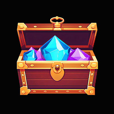 PSD 아이콘 사람없음 판타지 게임 오픈 수정 광석 보석 오브젝트 금고 보물상자 보물 보석상자 UI 보석함 사파이어 자수정 2D아이콘 상상 놀이 생물 상자 파일형식