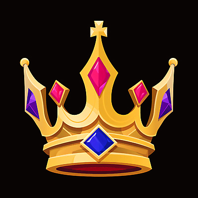 PSD 아이콘 왕관 사람없음 장식 판타지 게임 황금 보석 오브젝트 다이아몬드 보물 UI 2D아이콘 상상 놀이 광석 파일형식