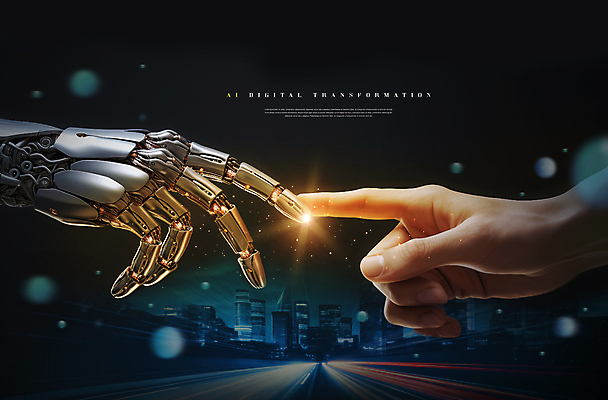 PSD 편집이미지 손 미래 신체부위 빛 희망 기계 만남 터치 변화 미래도시 기술혁신 로봇팔 AI_인공지능 이미지편집 감정 컨셉 사람 도시 로봇 혁명 파일형식