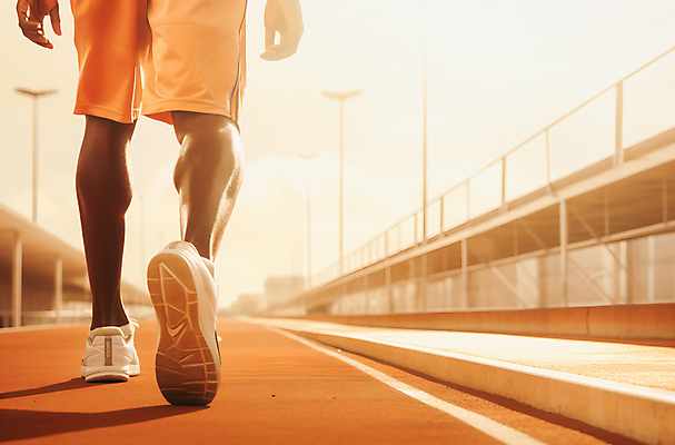 JPG 편집이미지 신발 건강 한명 사람 성인 뒷모습 신체부위 운동 걷기 주황색 일몰 하반신 다리 트랙 유산소운동 러닝 성인한명만 편집실사 AI포토 AI콘텐츠 1 뷰포인트 컬러 모션 노을 CG 성인만 파일형식