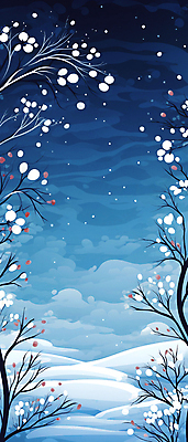 JPG 나무 길 백그라운드 겨울 일러스트 밤하늘 사람없음 파란색 설원 눈 겨울풍경 국내일러스트 AI일러스트 AI콘텐츠 자연요소 식물 계절 컬러 하늘 날씨 눈_날씨 풍경 야간 파일형식