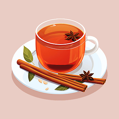 PSD 일러스트 나뭇잎 잔 따뜻함 사람없음 빨간색 차 찻잔 다도 허브 컵받침 잣 찻잎 시나몬스틱 팔각회향 국내일러스트 식물 식기 음료 컬러 잎 차_음료 견과류 예절 받침대 향신료 시나몬 파일형식