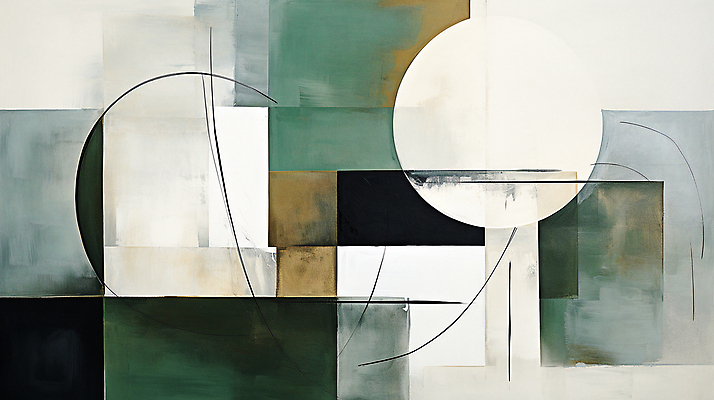 JPG 도형 백그라운드 일러스트 페인팅 사람없음 초록색 사각형 디지털합성 모던 국내일러스트 AI일러스트 AI콘텐츠 컬러 파일형식