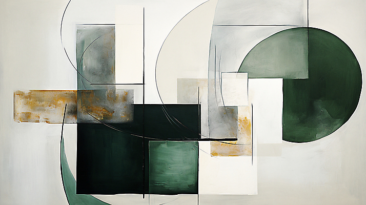 JPG 도형 백그라운드 일러스트 페인팅 사람없음 초록색 사각형 디지털합성 모던 국내일러스트 AI일러스트 AI콘텐츠 컬러 파일형식