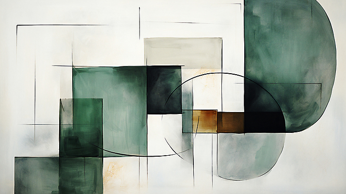 JPG 도형 백그라운드 일러스트 페인팅 사람없음 초록색 사각형 디지털합성 모던 국내일러스트 AI일러스트 AI콘텐츠 컬러 파일형식