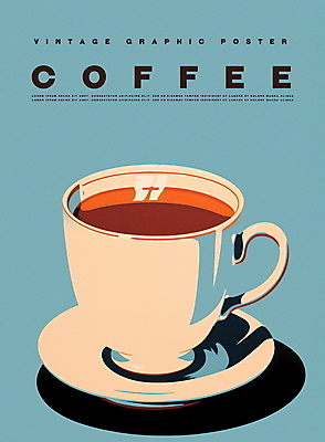 PSD 디자인 포스터 커피 음료 하늘색 겨울 일러스트 따뜻함 타이포그라피 사람없음 그래픽 머그컵 수증기 커피잔 컵받침 국내일러스트 문자 계절 잔 컵 파란색 받침대 파일형식