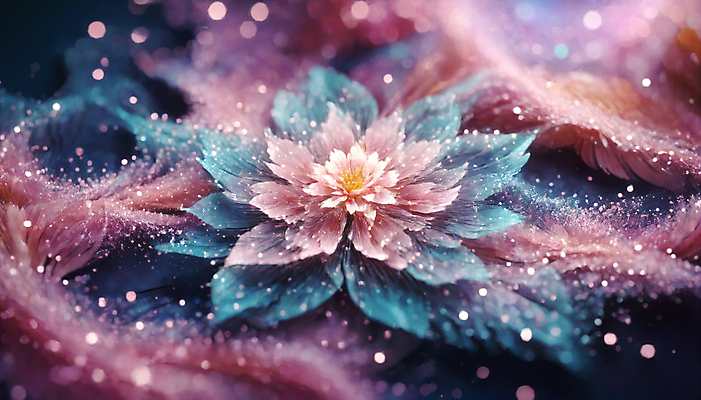 JPG 편집이미지 꽃 사람없음 반짝임 봄 신비 가루 디지털합성 꽃가루 몽환 더스트파티클 이미지편집 편집실사 AI컴퓨터그래픽 AI콘텐츠 식물 계절 컨셉 모션 CG 파일형식