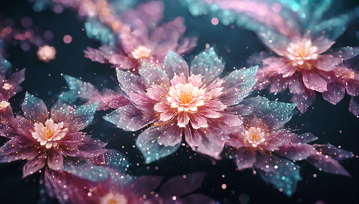 JPG 편집이미지 꽃 사람없음 반짝임 봄 신비 가루 디지털합성 꽃가루 몽환 더스트파티클 이미지편집 편집실사 AI컴퓨터그래픽 AI콘텐츠 식물 계절 컨셉 모션 CG 파일형식