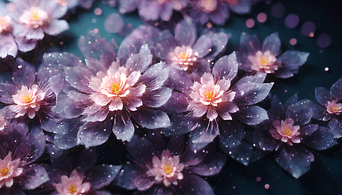 JPG 편집이미지 꽃 사람없음 반짝임 봄 신비 가루 디지털합성 꽃가루 몽환 더스트파티클 이미지편집 편집실사 AI컴퓨터그래픽 AI콘텐츠 식물 계절 컨셉 모션 CG 파일형식