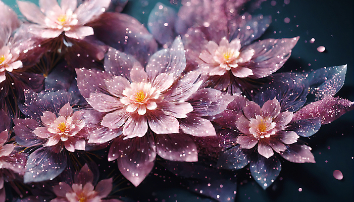 JPG 편집이미지 꽃 사람없음 반짝임 봄 신비 가루 디지털합성 꽃가루 몽환 더스트파티클 이미지편집 편집실사 AI컴퓨터그래픽 AI콘텐츠 식물 계절 컨셉 모션 CG 파일형식