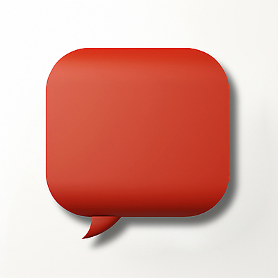 PSD 말풍선 일러스트 프레임 사람없음 빨간색 사각형 입체 심플 소통 카피스페이스 국내일러스트 도형 컬러 컨셉 공백 파일형식