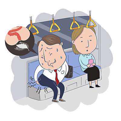 전신 여자 남자 일러스트 의학 대중교통 손잡이 앉기 성인 두명 비즈니스맨 전철 질병 엉덩이 깃털 가려움 식은땀 치질 항문 성인만 치루 국내일러스트 AI파일 육상교통 교통수단 비즈니스 모션 사람 신체부위 직장인 소화기관 증상 파일형식 벡터