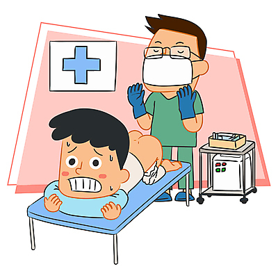전신 남자 엎드리기 일러스트 의학 병원 서기 성인 두명 치료 진료 고통 환자 의사 침대 마우스 수술 질병 무서움 엉덩이 치질 항문 항문외과 성인남자만 치루 국내일러스트 AI파일 감정 가구 모션 사람 신체부위 컴퓨터용품 의료진 소화기관 남자만 성인만 파일형식 벡터