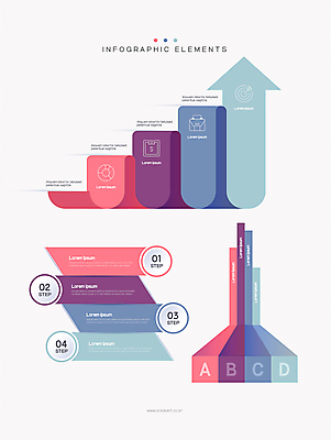 일러스트 비즈니스 사람없음 그래픽 사각형 인포그래픽 단계 순서 엘리먼트 지그재그 타임라인 국내일러스트 AI파일 도형 파일형식 벡터