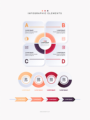 일러스트 비즈니스 사람없음 그래픽 인포그래픽 원형 단계 순서 엘리먼트 타임라인 국내일러스트 AI파일 도형 파일형식 벡터