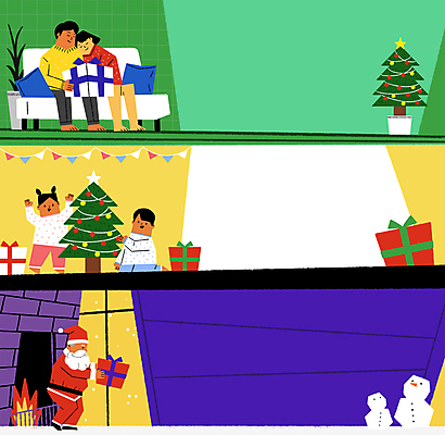 전신 PSD 여자 노년 남자 어린이 쿠션 크리스마스 겨울 일러스트 눈사람 선물 서기 들기 앉기 소녀 소년 여러명 성인 초록색 선물상자 소파 크리스마스트리 산타클로스 노란색 눈감음 보라색 기댐 만세 무릎꿇기 벽난로 가랜드 카피스페이스 국내일러스트 계절 기념일 컬러 다수 의자 모션 사람 상자 공백 파티용품 파일형식