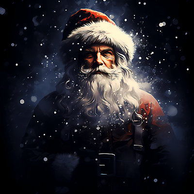 JPG 노년 남자 크리스마스 겨울 일러스트 한명 상반신 산타클로스 어둠 눈 눈내림 노인남자한명만 국내일러스트 AI일러스트 AI콘텐츠 자연요소 1 계절 기념일 날씨 눈_날씨 사람 성인 남자한명만 노인남자만 파일형식