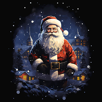 JPG 노년 남자 크리스마스 겨울 일러스트 주택 한명 상반신 산타클로스 마을 어둠 눈 눈내림 노인남자한명만 국내일러스트 AI일러스트 AI콘텐츠 자연요소 1 계절 기념일 날씨 눈_날씨 사람 성인 건물 남자한명만 노인남자만 파일형식