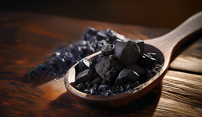 JPG 편집이미지 조각 사람없음 목재 숟가락 검은색 가루 오브젝트 숯 편집실사 AI포토 AI콘텐츠 나무 컬러 재료 수저 CG 파일형식