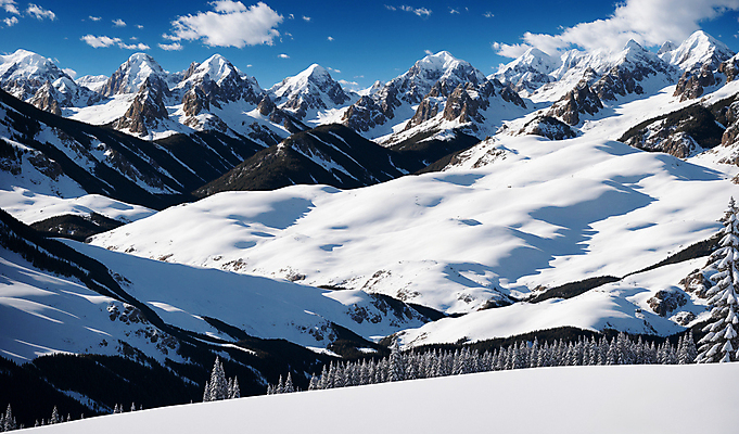 JPG 나무 구름 편집이미지 겨울 풍경 사람없음 설원 추위 눈 설산 눈덮임 편집실사 AI포토 AI콘텐츠 자연요소 식물 계절 컨셉 날씨 산 눈_날씨 CG 파일형식