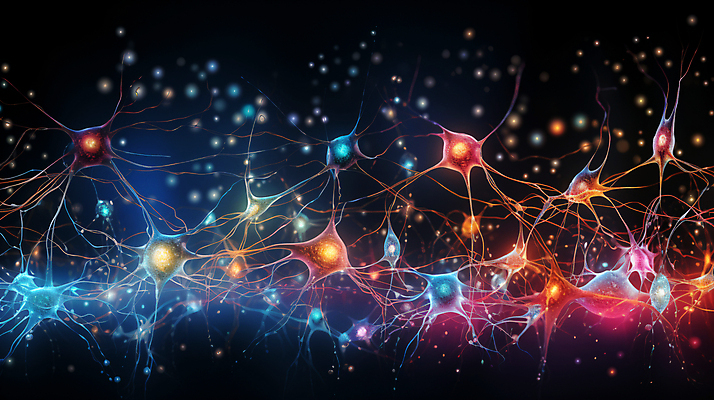 JPG 편집이미지 백그라운드 사람없음 빛 반짝임 연결 신경 신경세포 이미지편집 편집실사 AI컴퓨터그래픽 AI콘텐츠 모션 세포 CG 파일형식