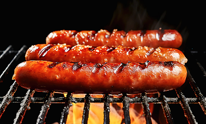 JPG 편집이미지 불 사람없음 캠핑 소시지 바베큐그릴 소시지구이 직화구이 편집실사 AI포토 AI콘텐츠 자연요소 레저 가공식품 그릴 바비큐 구이 CG 파일형식